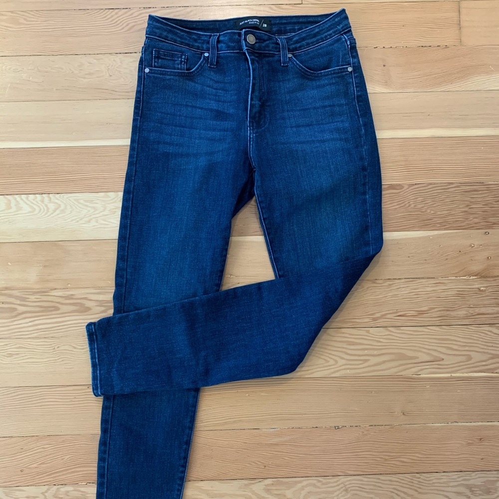 Just Black High Rise Skinny in Dark Denim
